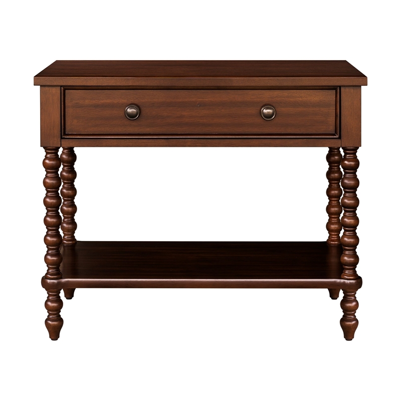 Olliix Madison Park Signature Beckett MDF/Wood End Table in Morocco Brown