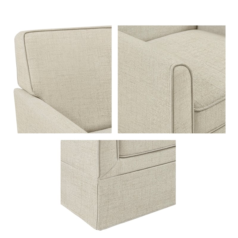 Olliix 510 Design Paula Arm Chair Wood/Plywood/Fabric in Cream