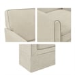 Olliix 510 Design Paula Arm Chair Wood/Plywood/Fabric in Cream