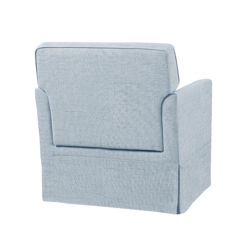 Olliix 510 Design Paula Arm Chair Wood/Plywood/Fabric in Light Blue