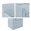 Olliix 510 Design Paula Arm Chair Wood/Plywood/Fabric in Light Blue