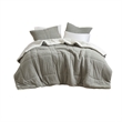 Olliix Madison Park Wynne Full/Queen Comforter Mini Set Polyester in Grey