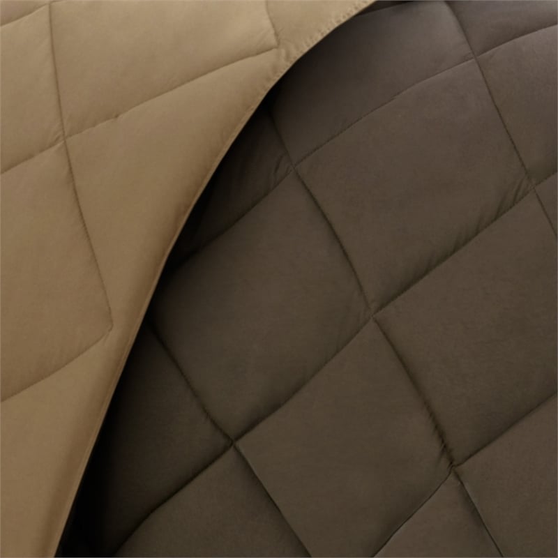 Olliix Madison Park Larkspur Twin/Twin XL Comforter Mini Set in Brown/Sand