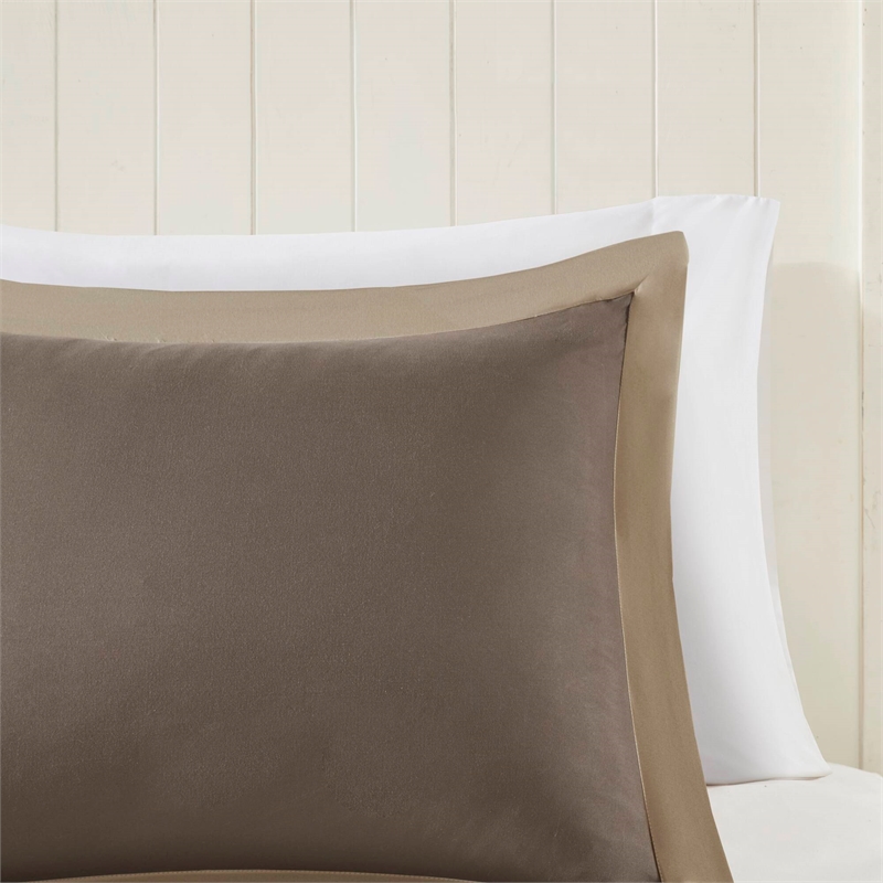 Olliix Madison Park Larkspur Full/Queen Comforter Mini Set in Brown/Sand