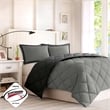 Olliix Madison Park Larkspur Twin/Twin XL Comforter Mini Set in Black/Grey