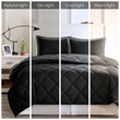 Olliix Madison Park Larkspur Full/Queen Comforter Mini Set in Black/Grey