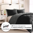 Olliix Madison Park Larkspur Full/Queen Comforter Mini Set in Black/Grey