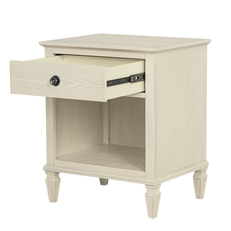 Olliix Madison Park Signature Victoria MDF/Wood Nightstandin Antique Cream