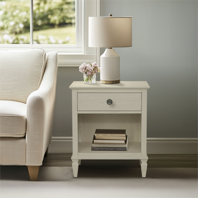 Olliix Madison Park Signature Victoria MDF/Wood Nightstandin Antique Cream