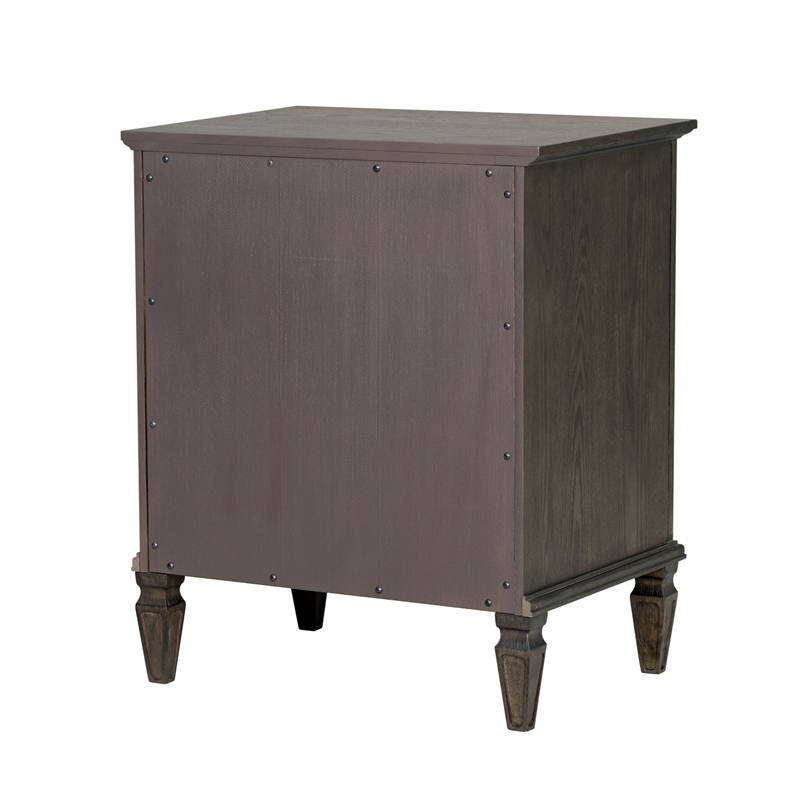 Olliix Madison Park Signature Victoria MDF/Wood Nightstandin Antique Brown