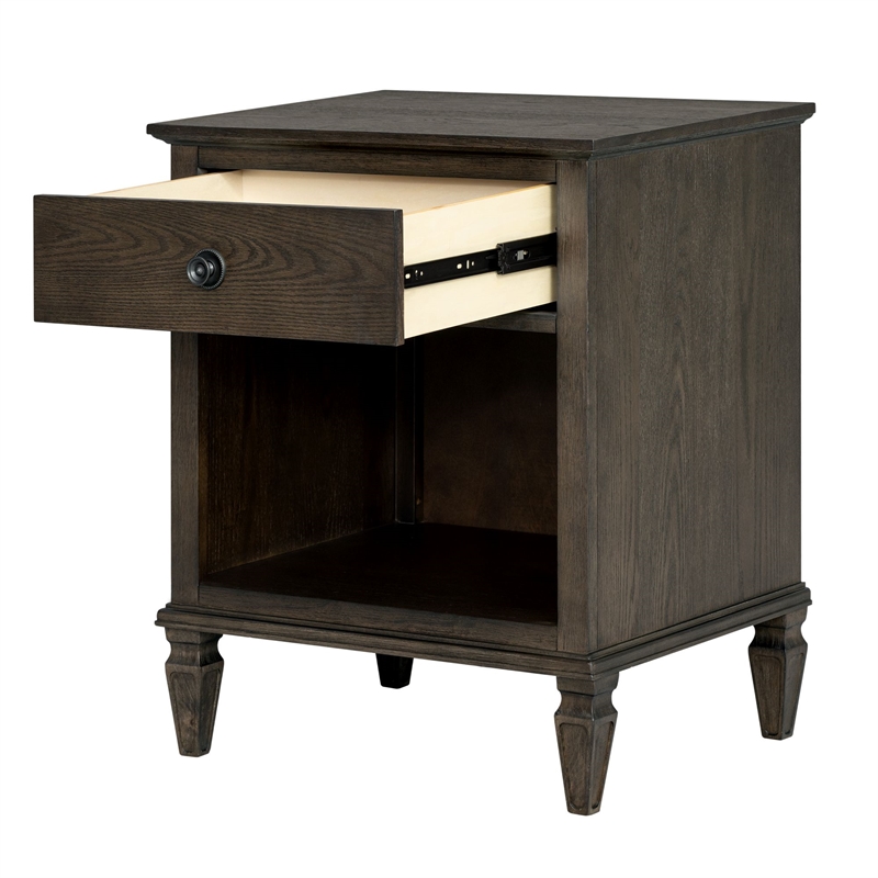 Olliix Madison Park Signature Victoria MDF/Wood Nightstandin Antique Brown