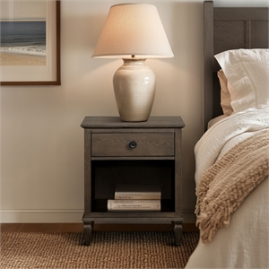 Olliix Madison Park Signature Victoria MDF/Wood Nightstandin Antique Brown