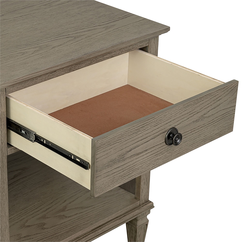 Olliix Madison Park Signature Victoria MDF/Wood Nightstandin Reclaimed Grey
