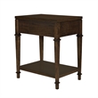 Olliix Martha Stewart Kenna MDF/Wood/Metal Nightstand in Dark Coffee