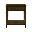 Olliix Martha Stewart Kenna MDF/Wood/Metal Nightstand in Dark Coffee
