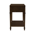 Olliix Martha Stewart Kenna MDF/Wood/Metal Nightstand in Dark Coffee