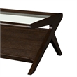 Olliix INK+IVY Rocket Coffee Table Glass/MDF/Wood in Morocco Brown
