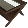Olliix INK+IVY Rocket Coffee Table Glass/MDF/Wood in Morocco Brown