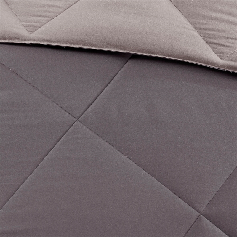 Olliix Madison Park Larkspur Twin/Twin XL Comforter Mini Set in Charcoal/Grey