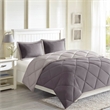 Olliix Madison Park Larkspur Full/Queen Comforter Mini Set in Charcoal/Grey