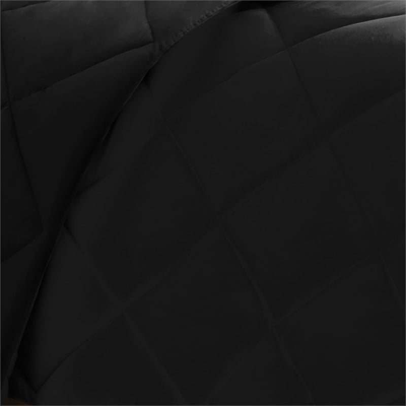 Olliix Madison Park Larkspur Twin/Twin XL Comforter Mini Set in Black/Black