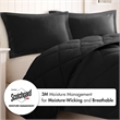 Olliix Madison Park Larkspur Full/Queen Comforter Mini Set in Black/Black