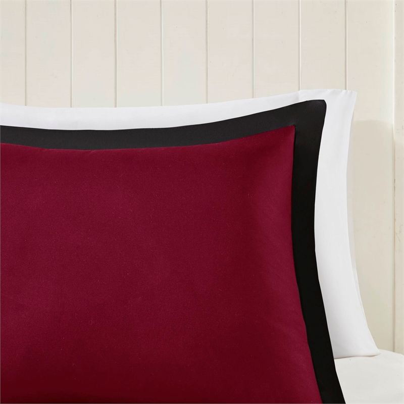 Olliix Madison Park Larkspur Full/Queen Comforter Mini Set in Red/Black