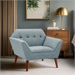 Olliix INK+IVY Newport Set of 2 Lounge Chair Wood/Plywood/Fabric in Light Blue