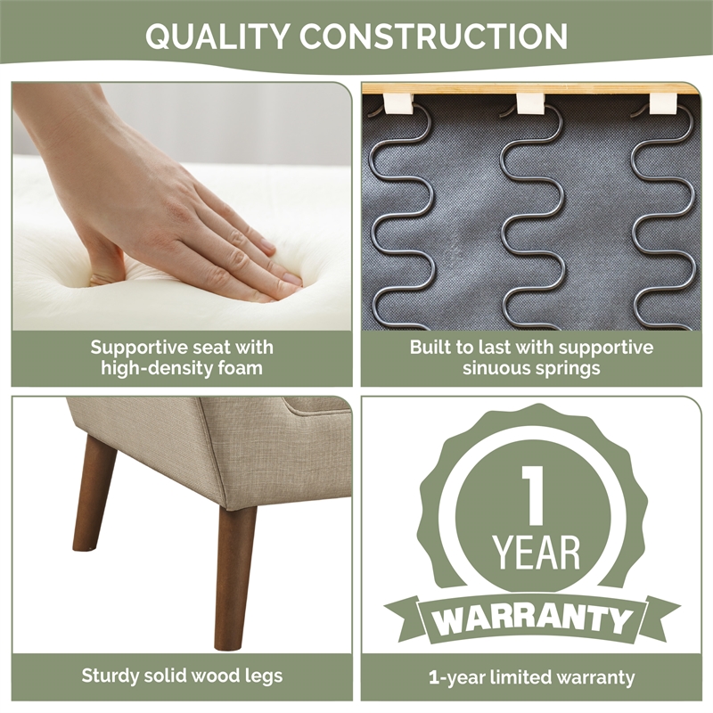 Olliix INK+IVY Newport Set of 2 Lounge Chair Wood/Plywood/Fabric in Light Blue