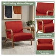 Olliix INK+IVY Novak Set of 2 Accent Armchair Wood/Polyester in Spice