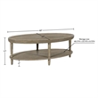 Olliix Martha Stewart Ayanna Coffee Table MDF/Wood in Reclaimed Greige