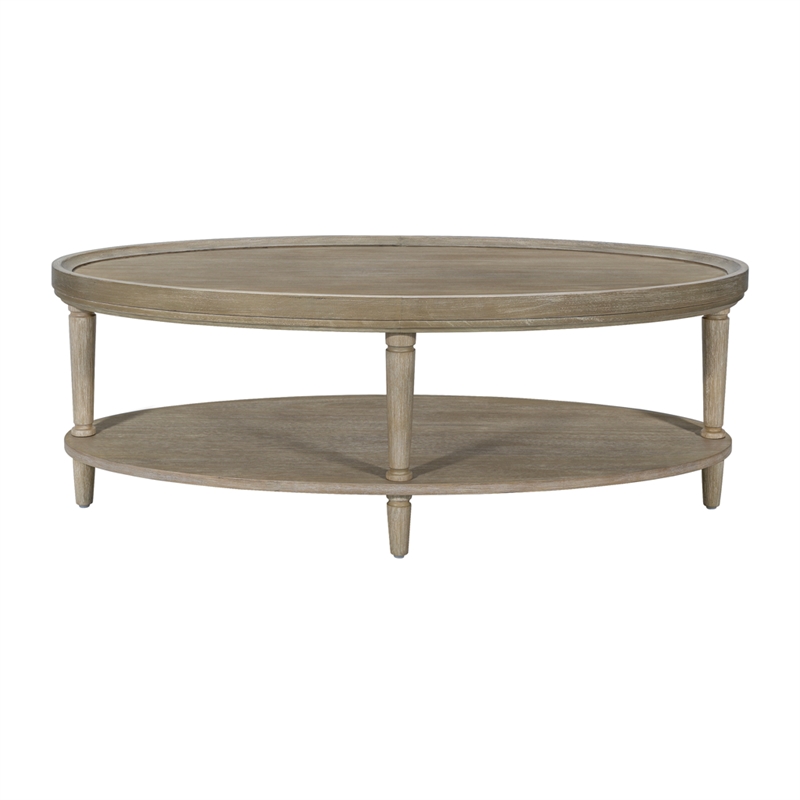 Olliix Martha Stewart Ayanna Coffee Table MDF/Wood in Reclaimed Greige