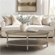 Olliix Martha Stewart Ayanna Coffee Table MDF/Wood in Reclaimed Greige