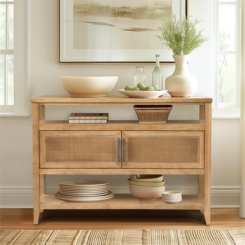 Olliix Martha Stewart Naomi Console Table MDF/Wood in Honey