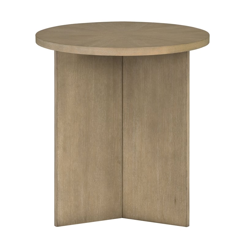 Olliix Martha Stewart Sadie Accent Table MDF/Wood in Reclaimed Greige