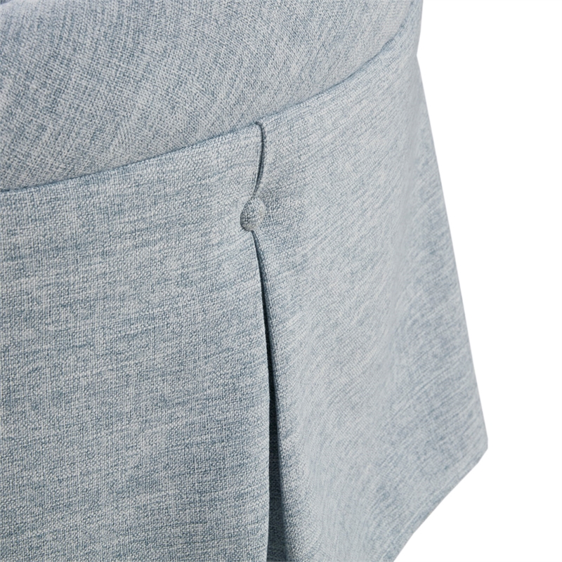 Olliix Martha Stewart Terri Ottoman Wood/Plywood/Fabric/Plastic in Light Blue