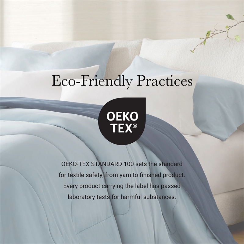 Olliix Harbor House Cooling Full/Queen Comforter Set Nylon/Spandex in Blue