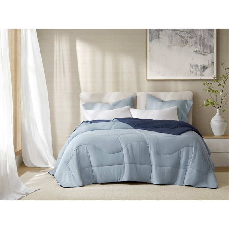 Olliix Harbor House Cooling Full/Queen Comforter Set Nylon/Spandex in Blue
