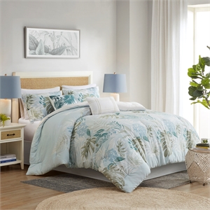 Olliix Harbor House Blue Kiawah Island Queen Comforter Set Cotton in Blue