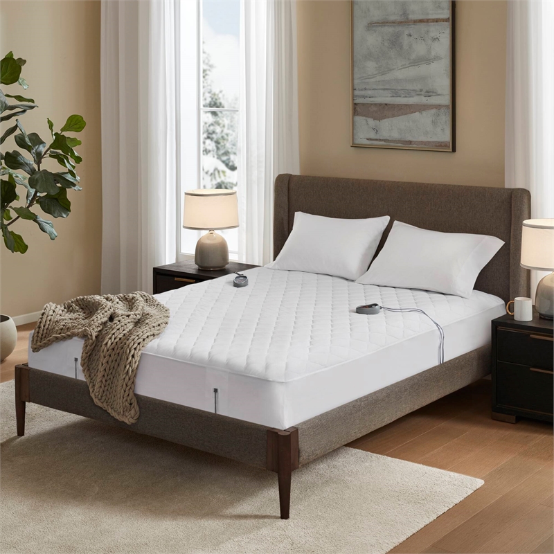 Olliix Beautyrest Cotton Cal King Mattress Pad Cotton in White