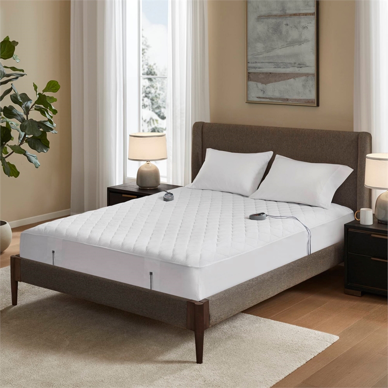 Olliix Beautyrest Cotton Cal King Mattress Pad Cotton in White