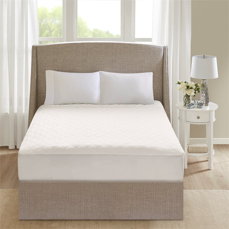 Olliix Beautyrest Cotton Twin XL Mattress Pad Cotton in White