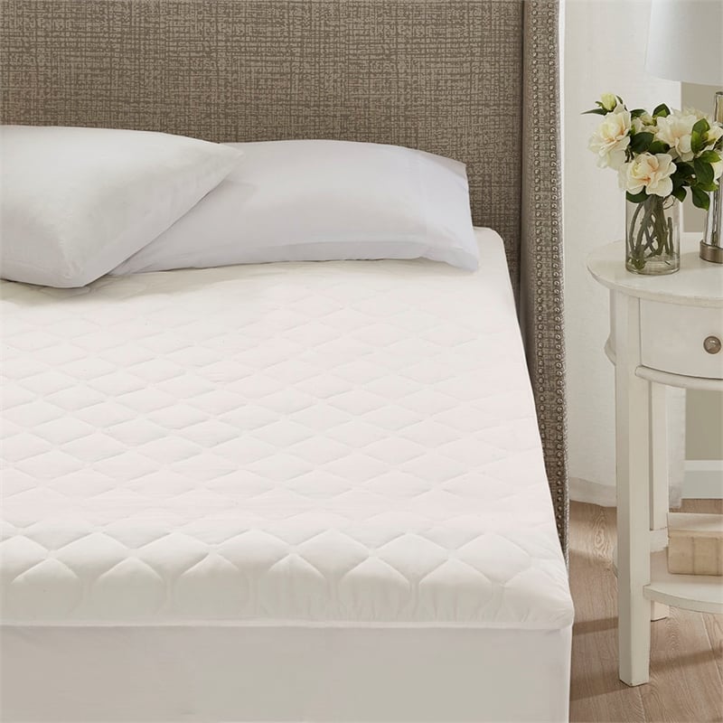 Olliix Beautyrest Cotton Twin XL Mattress Pad Cotton in White