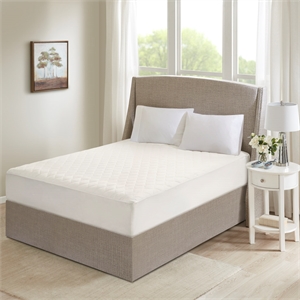 Olliix Beautyrest Cotton Twin XL Mattress Pad Cotton in White