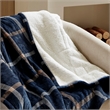 Olliix Woolrich Print Plush to Sherpa 50x60
