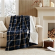 Olliix Woolrich Print Plush to Sherpa 50x60