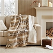 Olliix Woolrich Print Plush to Sherpa 50x60