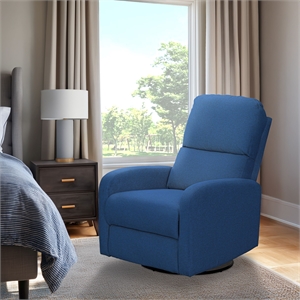 Olliix INK+IVY Dakota Recliner Wood/Plywood/Fabric in Blue