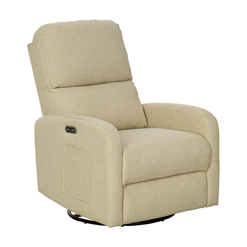 Olliix INK+IVY Dakota Recliner Wood/Plywood/Fabric in Beige