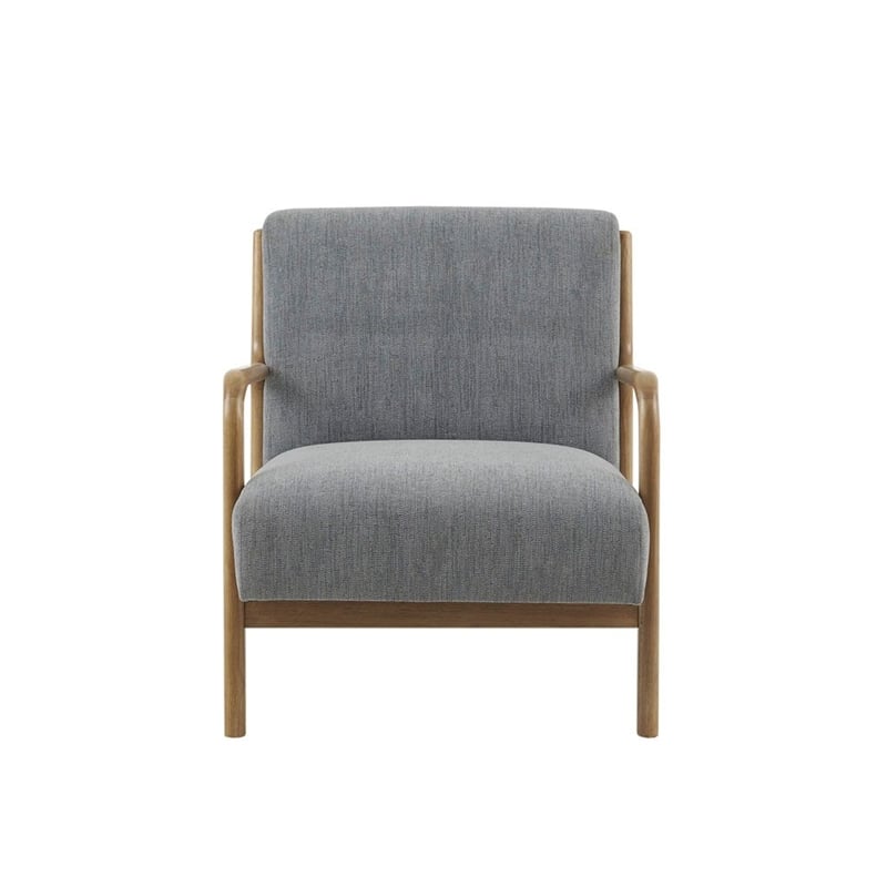 Olliix INK+IVY Novak Set of 2 Accent Armchair Wood/Polyester in Grey